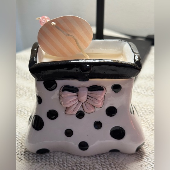Vintage cute ceramic purse candle holder - Picture 6 of 11